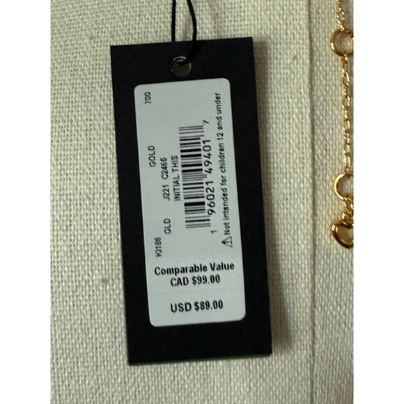 Kate Spade Gold 17 Inch Chain Necklace With S Pendant NWT - Picture 5 of 8